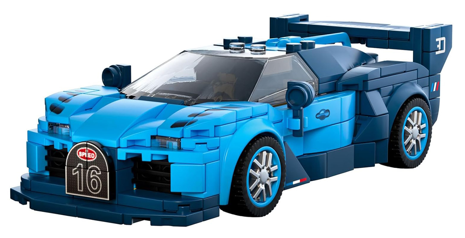 Zestaw Klocków Auto Sportowe Niebieskie - obrazek 2