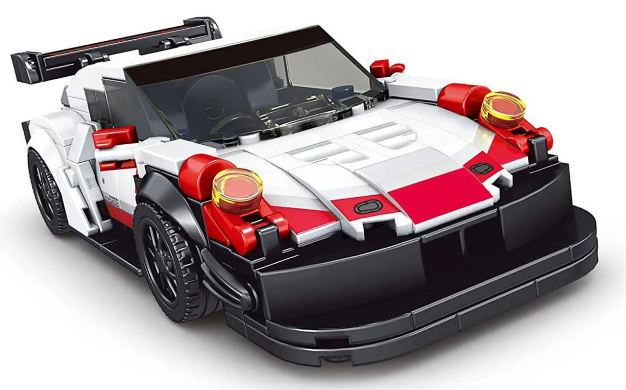 Zestaw Klocków Auto Sportowe 349el. Białe - obrazek 2