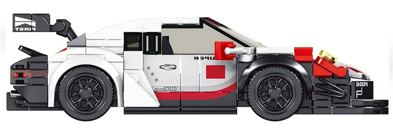 Zestaw Klocków Auto Sportowe 349el. Białe - obrazek 7
