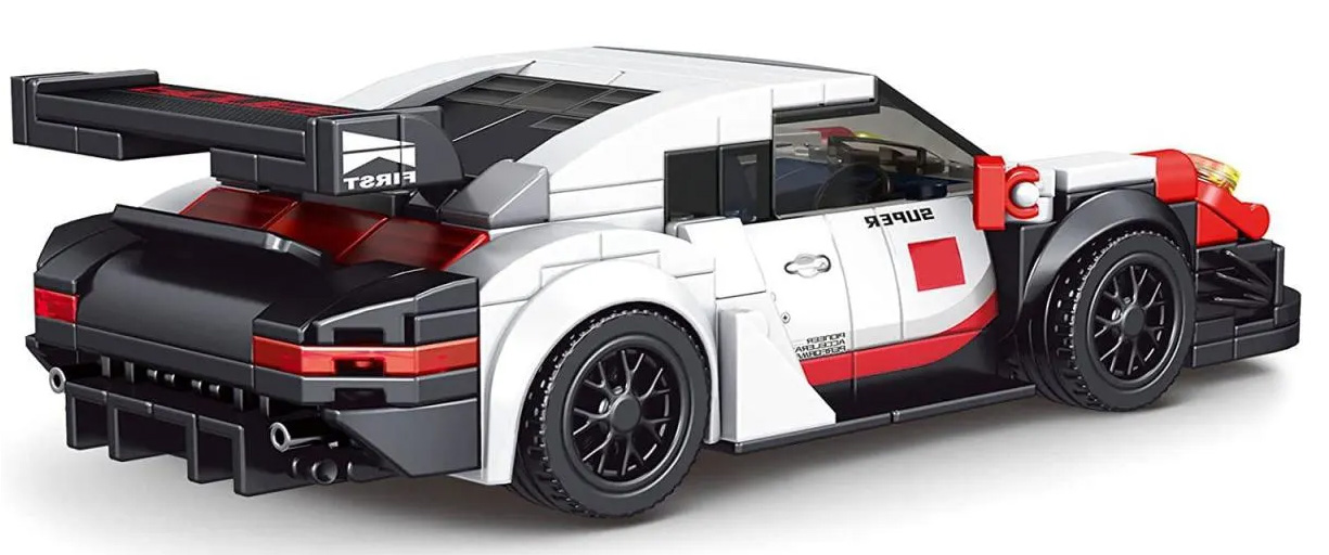 Zestaw Klocków Auto Sportowe 349el. Białe - obrazek 6