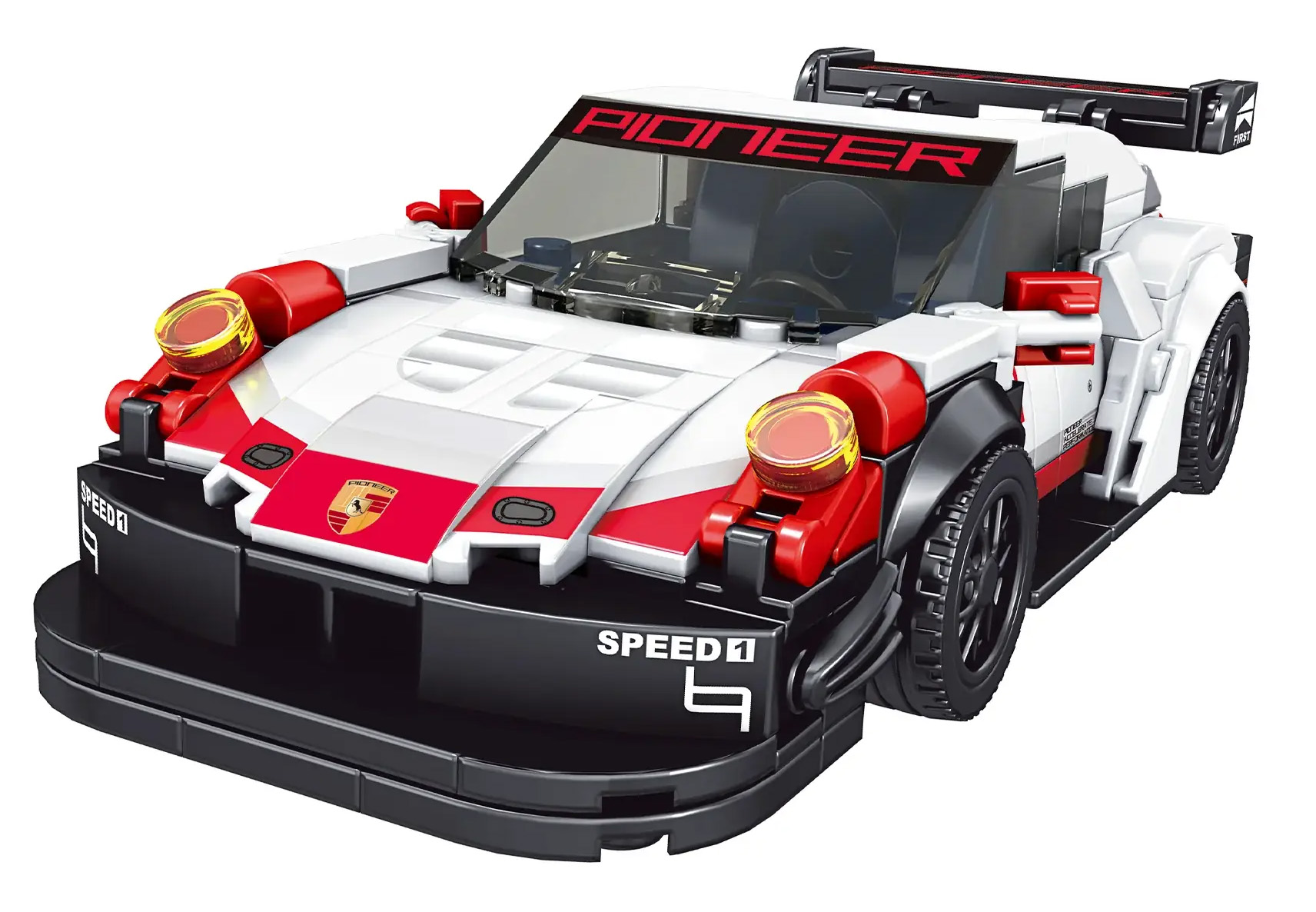 Zestaw Klocków Auto Sportowe 349el. Białe - obrazek 3